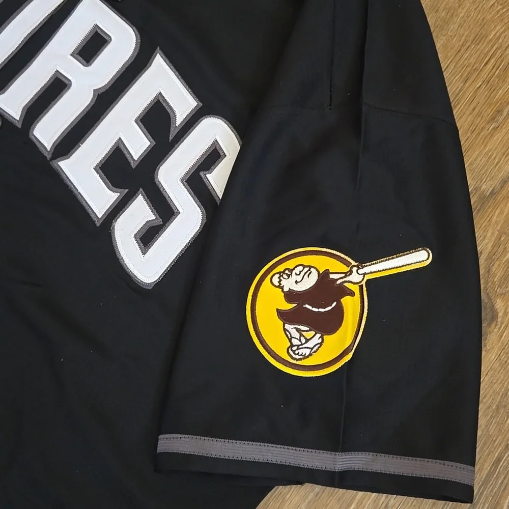 San Diego Padres Black Custom Newton Stitched New Mens Large #4 - Picture 6 of 11